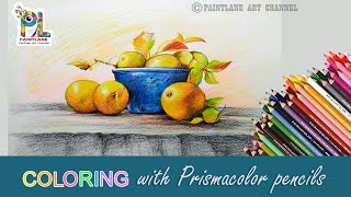How to draw and coloring Still life with Prismacolor pencils for beginners // Easy step by step art