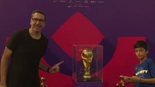 Fans get a glimpse of top prize as World Cup trophy goes on display in Qatar