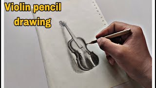 How to draw Realistic Violin Sketch | Pencil Shading technique |step by step