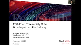 FDA Food Traceability(식품이력추적) 세미나