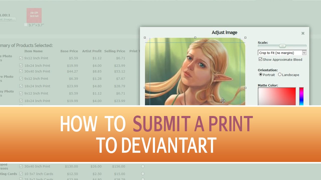 How To Submit A Print To Deviantart Deviantart Tutorial Youtube