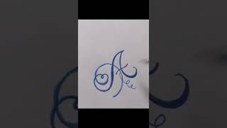 a letter #calligraphy #cursive #cursivewriting #a letter #youtubeshorts #ytshorts #shortsfeed #best
