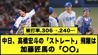 【被打率.306→.240…】中日、髙橋宏斗の「ストレート」飛躍は加藤匠馬の「〇〇」#プロ野球 #中日ドラゴンズ #高橋宏斗 #加藤匠馬