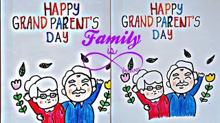 Grandparents day card | Grandparents day simple card making