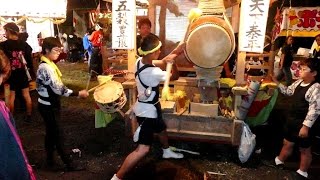 6332南房総市宮下（丸山町）の祭：中組の「はやばか」が凄まじい勢い！  H28nks04