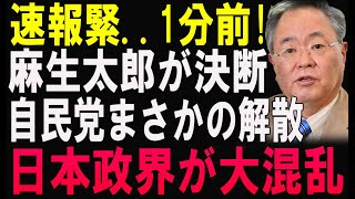 【麻生太郎の電撃決断】自民党崩壊の序曲か？財務省との対立激化＆国民民主との密約暴露！