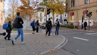[4K] Herbstliches Karlsruhe 🌸 Vom Europaplatz durch den Botanischen Garten hinten zum Schloss