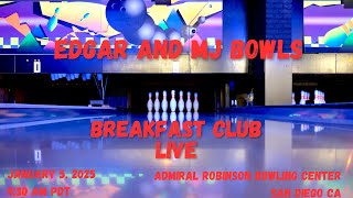 Breakfast Club Live! | January 5 | Admiral Robinson | San Diego #edgarandmjbowls #bowling #strike