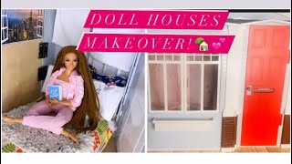 DIY Dollhouse makeover! Let give Barbie Totally Real House 2005 a makeover! Tiny House 🏡 🌻💕