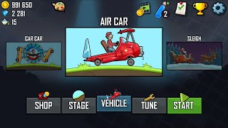 Hill Climb Racing - New AIR CAR Update 1.60.0 GamePlay (All Vehicles Unlocked)