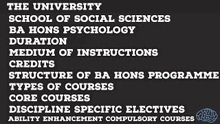 Programme Guide Part 1:: BAPCH- BA(Hons) in Psychology (IGNOU)