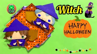 【ハロウィン折り紙】おすわり魔女の折り方【Halloween orgami】How to fold \