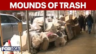 New York City streets clogged with garbage after winter storm