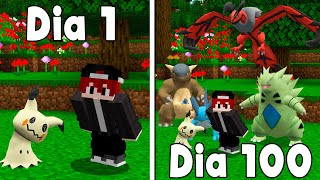 Sobrevivi 100 Dias no Minecraft Pixelmon: O FILME