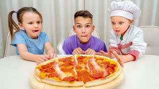 Vania Mania Kids make pizza at home