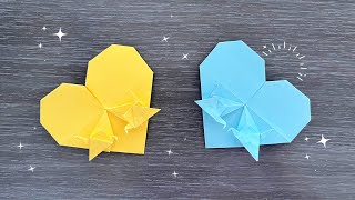 Lisa Origami: Heart with two cranes