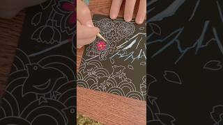 友達と一緒にスクラッチアートやったよ！！ I tried scratch art with my friend!! #art #aesthetic #shortsvideo