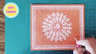 Easy warli painting | warli art for beginners | warli  art | folk art painting  #warli #tribal #art