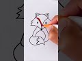 How to draw a fox 🦊🦊🦊 #fox #shorts @TrackoPlayzZzYT @5MinuteCraftsYouTube