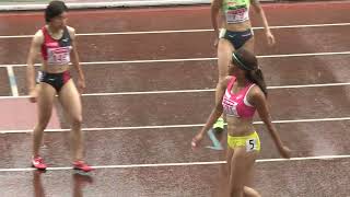 日本選手権陸上  女子200m予選3組  2022.6 君嶋愛梨沙/兒玉芽生