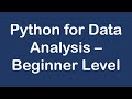 Python for Data Analysis - Beginner Level
