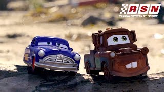 Cars Daredevil Garage Takes on the Beach | Racing Sports Network by Disney•Pixar Cars