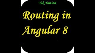 Routing in Angular 8