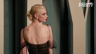 Anya Taylor-Joy on the red carpet at the Vanity Fair Oscar Party