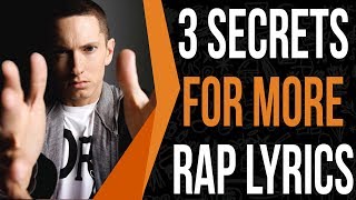 Write More Rap Lyrics Everyday Using These 3 Tricks