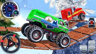 Offroad Monster Truck Driving Simulator - Impossible Jeep Stunts Ramp Racing 3D - Android GamePlay