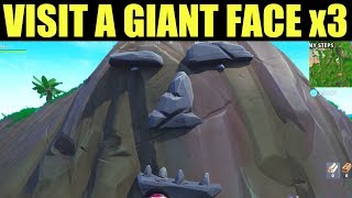 Fortnite Visit A Giant Face In Desert Location - visit a giant face in desert jungle and the snow fortnite