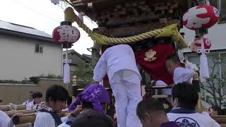 00012 2023年7月15日 八尾高安夏祭り宵宮山畑太鼓台町内曳航