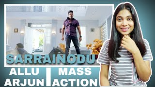 Sarrainodu Mass Action Scene Reaction || Allu Arjun reaction | South Action Scenes || PRAGATI PAL