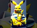 pikachu mengendarai mobil pikachu marvel shorts fyp