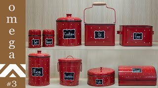 RED CONTAINERS FOR KITCHEN - Omega Exclusive / Omega Glassware - Home Delivery available