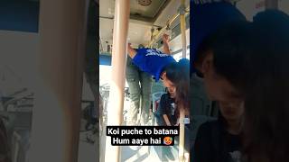 😱ladki ne I bus me Kiya stunt 😱 #aartinagar #viral #shorts #trending #stunt #public #youtubeshorts