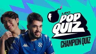 Champions Quiz | LEC Pop Quiz | 2024 Spring