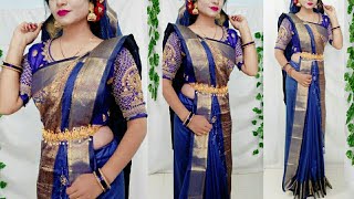 New Different Draping Style looks you More beautiful/How to wear Saree new style/Saree wearing