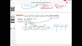 Section 3.4 Moments and moment generating function Part 2