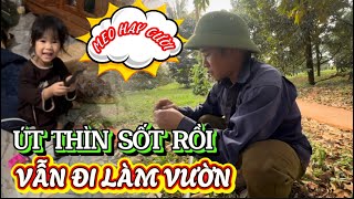 Hôm nay Út Thìn bị s.ố.t nhẹ nhưng vẫn đi làm vườn.#thichminhtue #minhtue