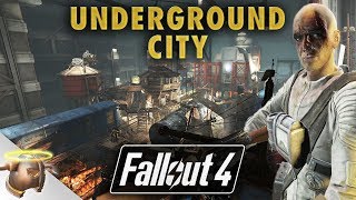 UNDERGROUND BROTHERHOOD CITY AT VAULT 88 - Huge, realistic Fallout 4 custom settlement! | RangerDave
