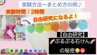 【元家庭教師＆塾講師ママによる自由研究】簡単！💎プルプル石けんを作って自由研究🌈