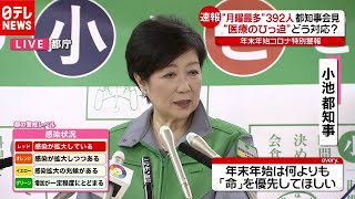 【新型コロナ】小池知事が会見「年末年始、何よりも命の優先を」（2020年12月21日放送「news every.」より）