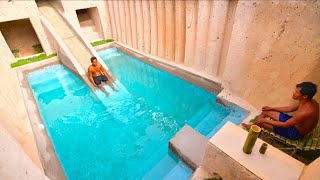 I Build Underground Tunnel Water Slide Park Into Swimming Pool house