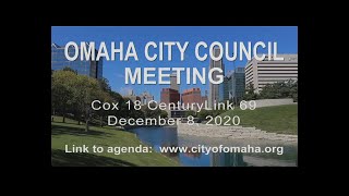 Omaha Nebraska City Council meeting December 8, 2020