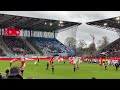 RWE vs. MSV Duisburg, Choreo und Pyroshow der Duisburg Fans