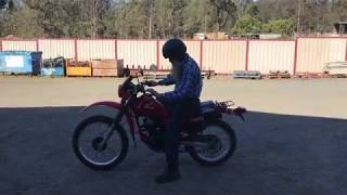 Honda XL200R 1983 Japanese Import - Test ride