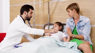 Male Doctor Checking Teenage Girl Stock Video