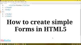 Creating Forms using HTML5 | Class 7 Computer Science