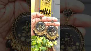 Resin earrings 🥀✨ || how to make resin jhumka 🖤 #trending #ytshorts #song